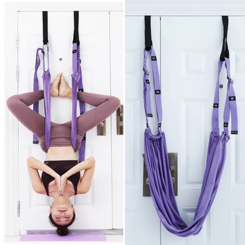 cintura yoga stretching corda esercizi distensione anca parte vita
