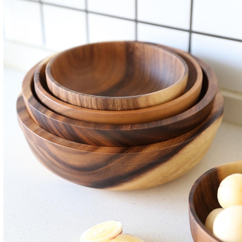 Ciotola legno naturale - contenitore ecologico da cucina