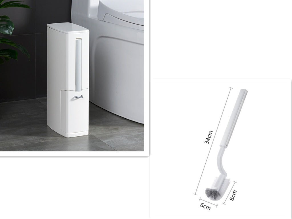 Scopino per WC con contenitore rifiuti - design funzionale