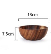 Ciotola in legno naturale - perfetta per servire