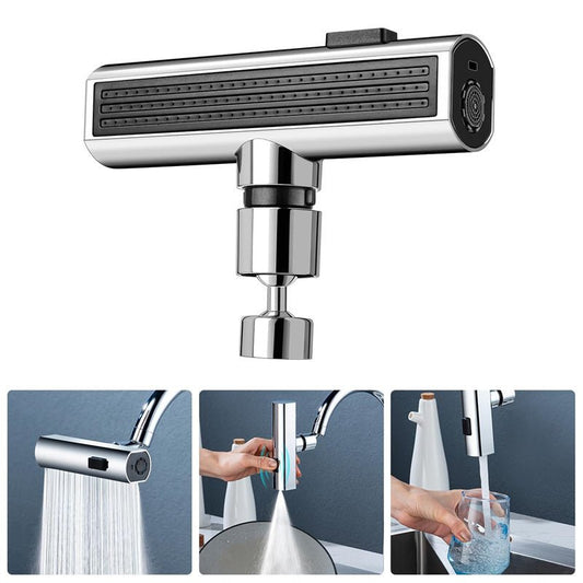 Rubinetto da cucina cascata con uscita splash proof e ugello rotante