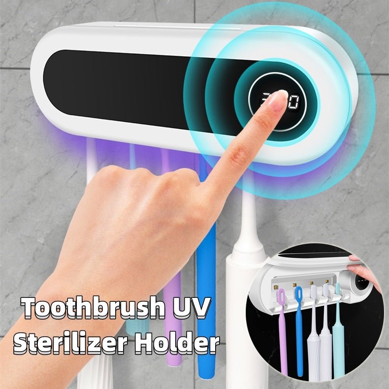 Portaspazzolino parete sterilizzatore UV - accessorio bagno intelligente