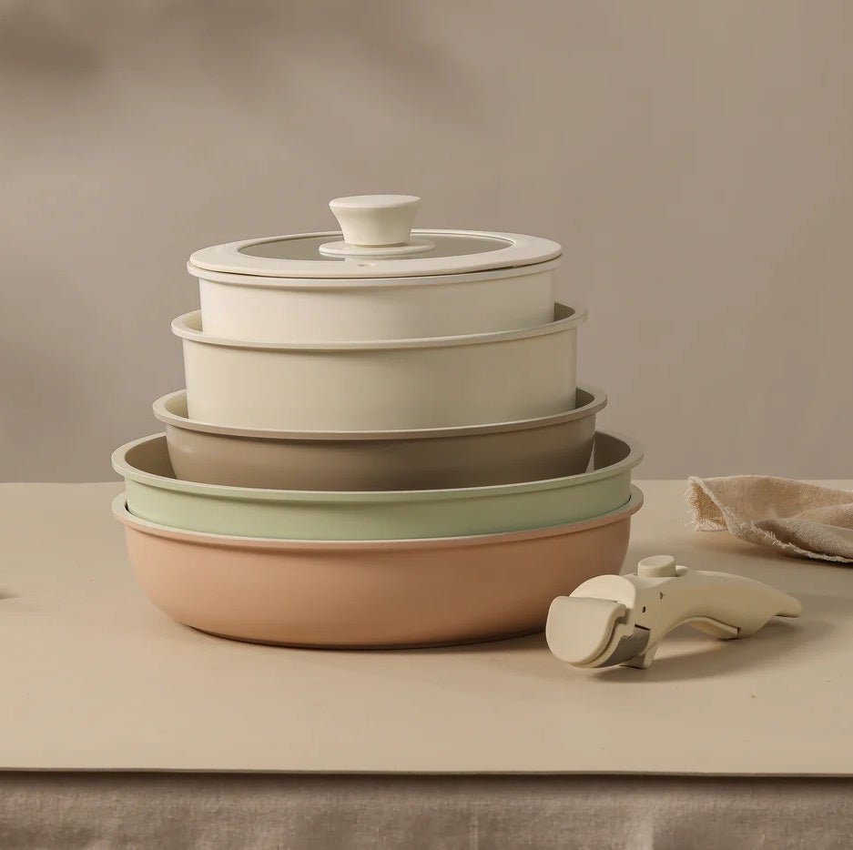 Set pentole manico rimovibile - Cucina casa salvaspazio