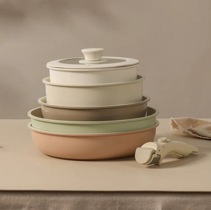 Set pentole manico rimovibile - Cucina casa salvaspazio