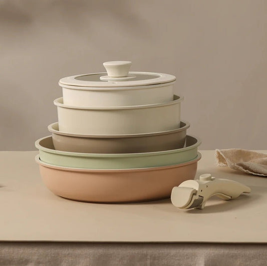 Set pentole manico rimovibile - Cucina casa salvaspazio