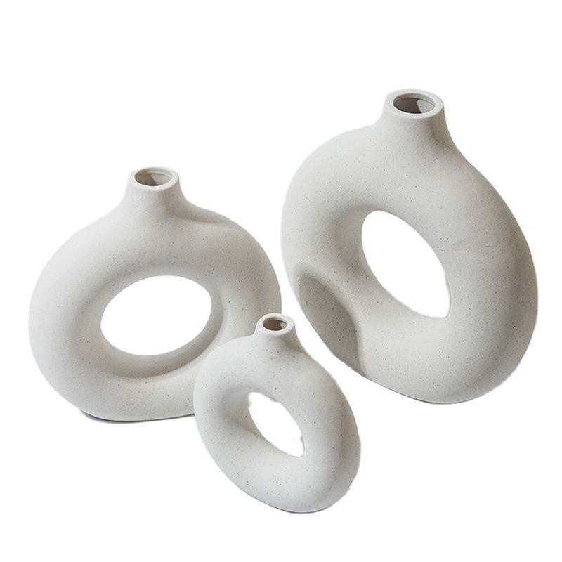 Vaso decorativo nordico forma ciambella - arredamento moderno