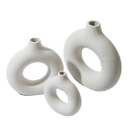 Vaso decorativo nordico forma ciambella - arredamento moderno