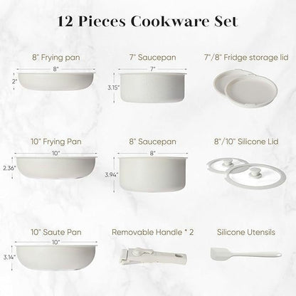 Pentole manico staccabile - Cucina salvaspazio elegante