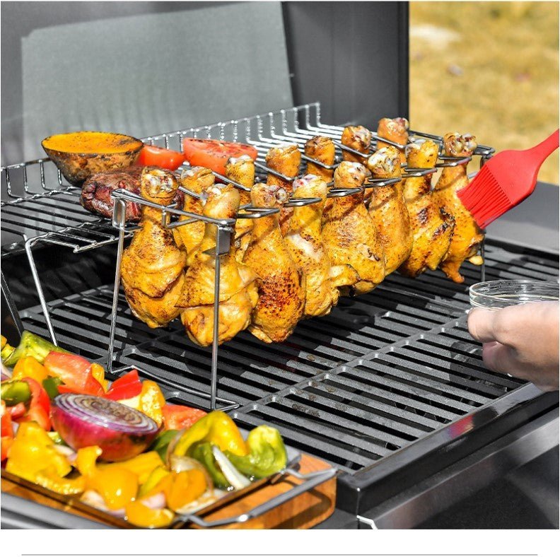 Carrello griglia barbecue - scaffale antiaderente per pollo