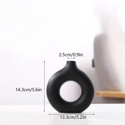 Design scandinavo vaso ciambella - oggetto d'arte
