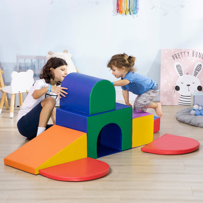 Set da Gioco per Bambini 1-3 Anni da 7 Blocchi Multicolore in PU e EPE, 170x130x40 cm