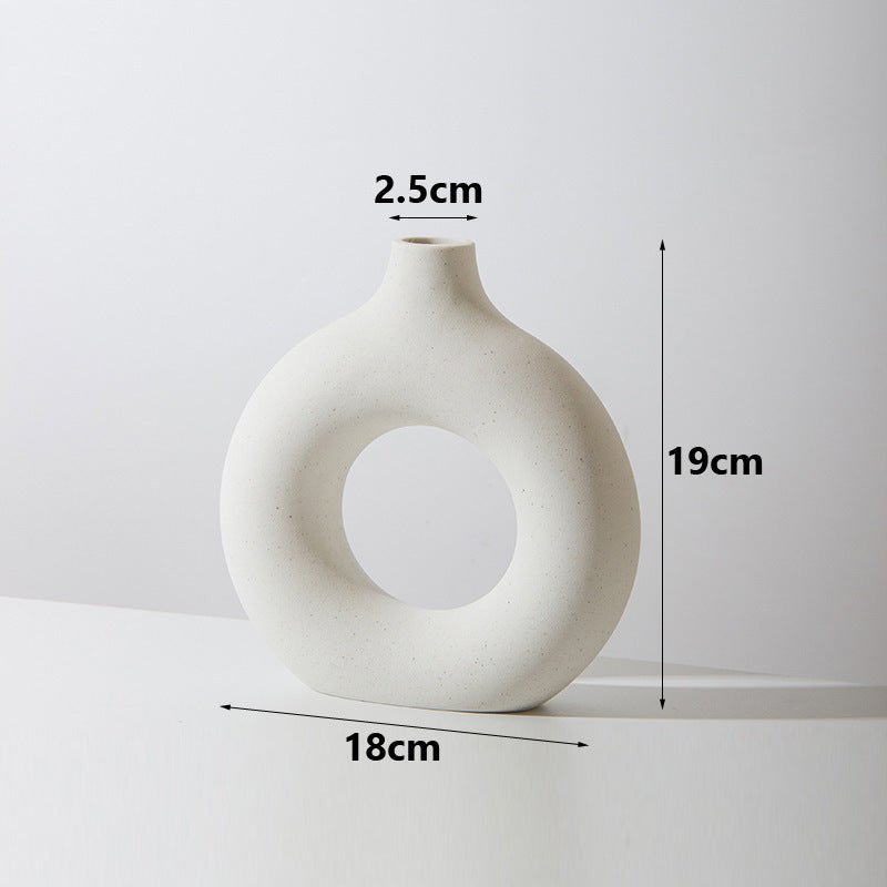 Vaso a ciambella stile nordico - complemento d'arredo