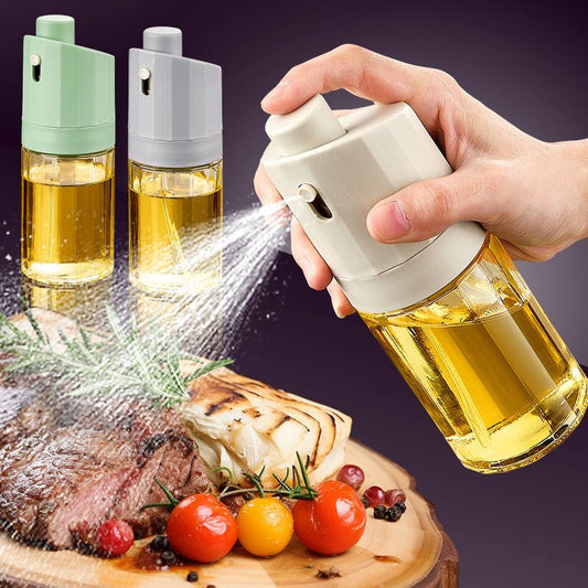 Bottiglia olio vetro 2 in 1 - dispensatore cucina multifunzione