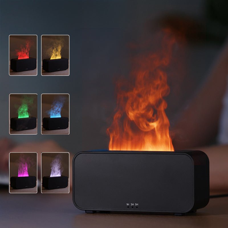 Diffusore aromi effetto fiamma LED - design moderno aromaterapia casa