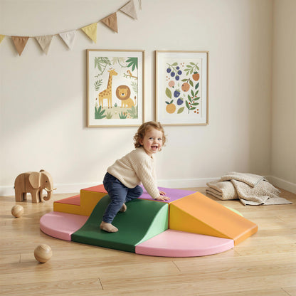 Set Costruzioni Morbide per Bambini 1-3 Anni da 6 Pezzi in PU ed EPE Multicolore