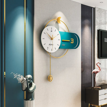 Modern and simple wall clock, home decoration, luminous and luxury wall clock