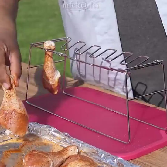 Video dimostrativo della griglia portatile con clip in maglia per BBQ perfetti