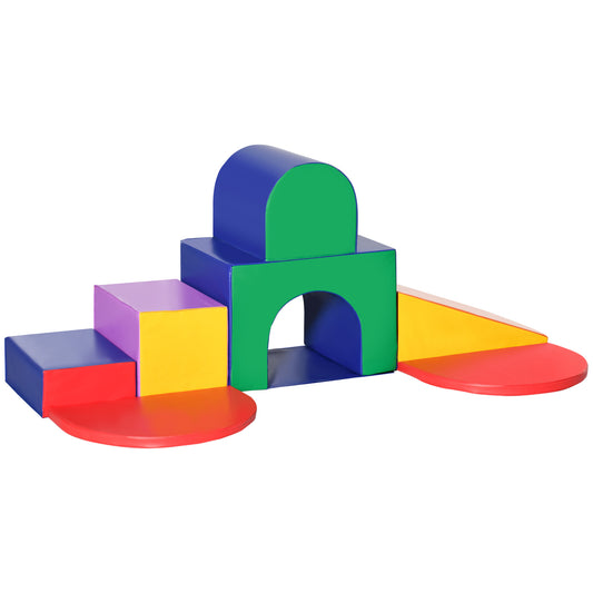 Set da Gioco per Bambini 1-3 Anni da 7 Blocchi Multicolore in PU e EPE, 170x130x40 cm